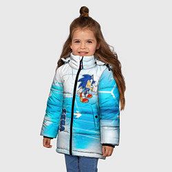 Куртка зимняя для девочки SONIC S, цвет: 3D-черный — фото 2