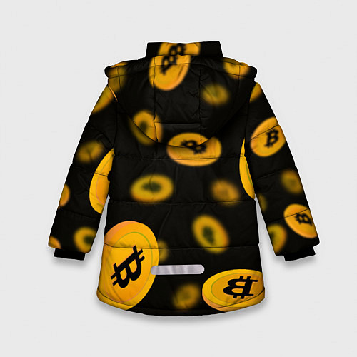 Зимняя куртка для девочки БИТКОИН BITCOIN / 3D-Черный – фото 2
