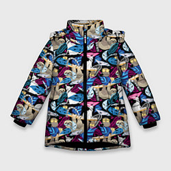 Зимняя куртка для девочки Ленивцы и Лемуры