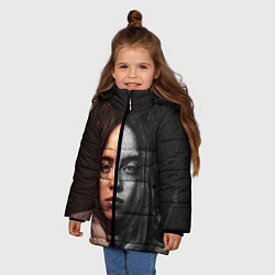 Куртка зимняя для девочки Билли Айлиш, цвет: 3D-светло-серый — фото 2