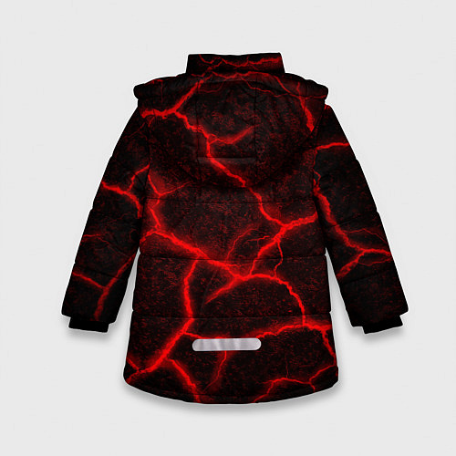 Зимняя куртка для девочки ЛАВА ЛАВОВЫЕ ТРЕЩИНЫ LAVA / 3D-Черный – фото 2