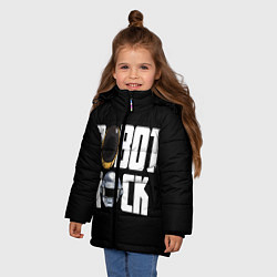 Куртка зимняя для девочки Robot Rock, цвет: 3D-светло-серый — фото 2