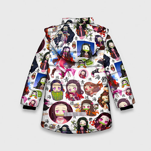 Зимняя куртка для девочки НЕЗУКО / 3D-Черный – фото 2