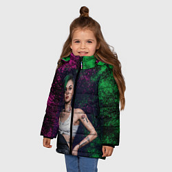 Куртка зимняя для девочки ДЖУДИ АЛЬВАРЕС CYBERPUNK, цвет: 3D-черный — фото 2