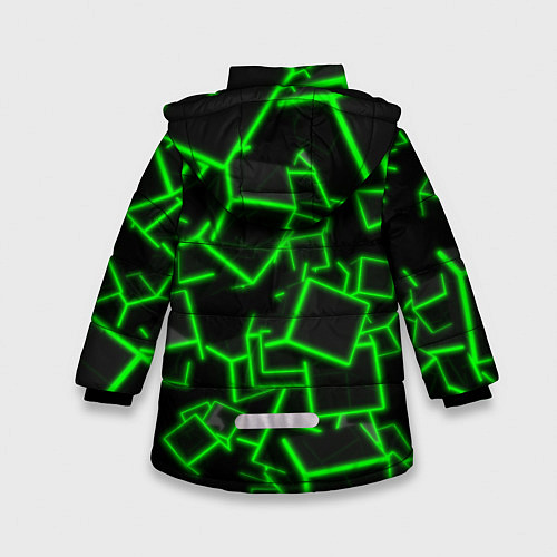 Зимняя куртка для девочки Cyber cube / 3D-Черный – фото 2