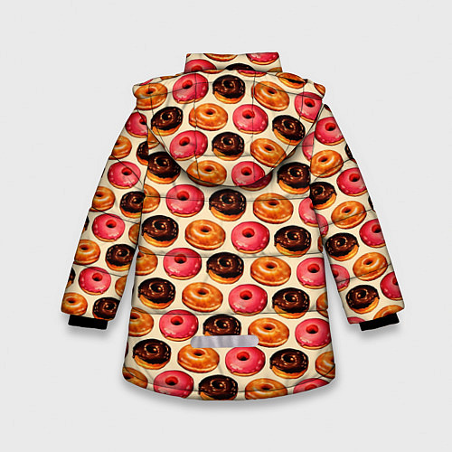 Зимняя куртка для девочки Пончики / 3D-Черный – фото 2
