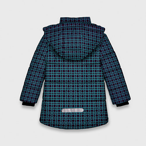Зимняя куртка для девочки Абстракция / 3D-Черный – фото 2