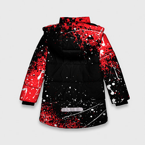 Зимняя куртка для девочки САКУРА SAKURA ВИШНЯ / 3D-Черный – фото 2
