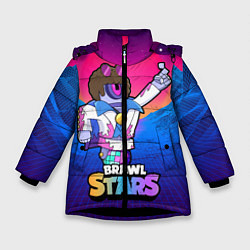 Куртка зимняя для девочки STU DISCO СТУ Brawl Stars, цвет: 3D-черный