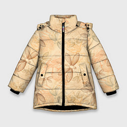 Куртка зимняя для девочки Стрекоза, цвет: 3D-черный