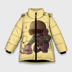 Куртка зимняя для девочки J?ger Rainbow Six Art 01, цвет: 3D-черный