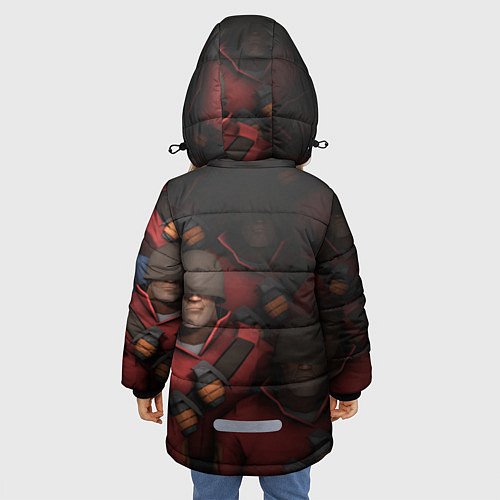 Зимняя куртка для девочки Team Fortress / 3D-Светло-серый – фото 4