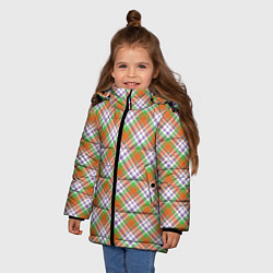 Куртка зимняя для девочки Узор в клетку, цвет: 3D-черный — фото 2