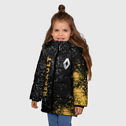 Куртка зимняя для девочки Renault Брызги, цвет: 3D-черный — фото 2