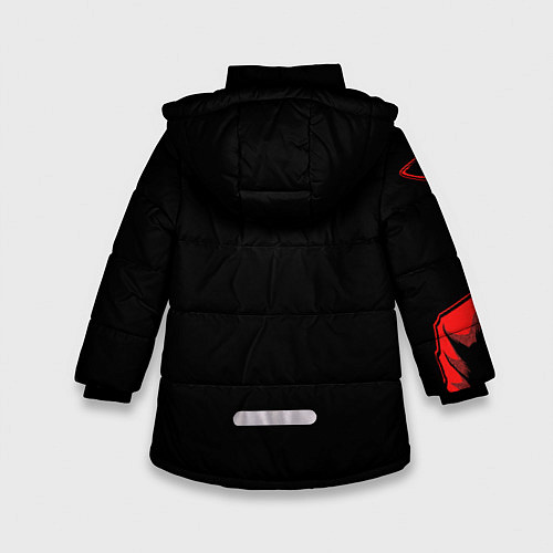 Зимняя куртка для девочки Хеллсинг / 3D-Черный – фото 2