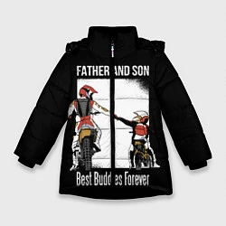 Зимняя куртка для девочки Папа и сын