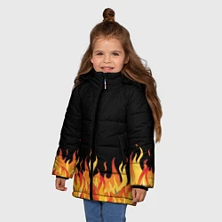 Куртка зимняя для девочки ОГОНЬ И НИЧЕГО ЛИШНЕГО, цвет: 3D-черный — фото 2