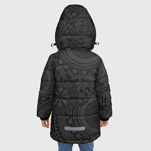 Зимняя куртка для девочки GEARS STEAMPUNK / 3D-Светло-серый – фото 4