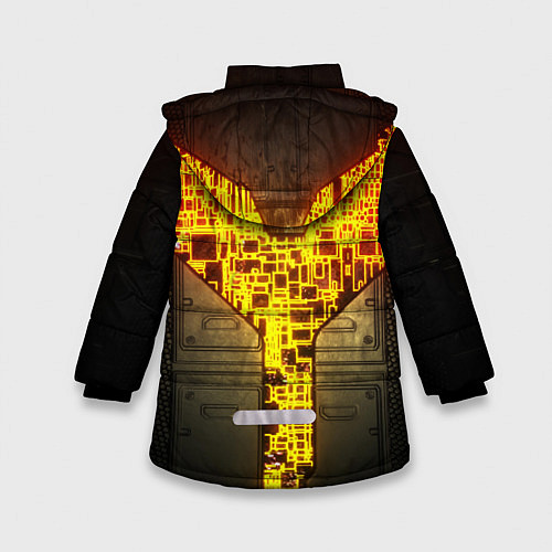 Зимняя куртка для девочки Неоновая внутренность 3D / 3D-Черный – фото 2