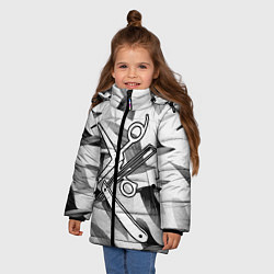 Куртка зимняя для девочки Барбер, цвет: 3D-светло-серый — фото 2
