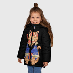Куртка зимняя для девочки Суши Мастер, цвет: 3D-светло-серый — фото 2