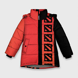 Куртка зимняя для девочки Dota 2, цвет: 3D-светло-серый