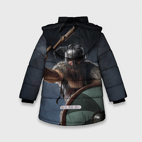 Зимняя куртка для девочки Viking Valheim / 3D-Черный – фото 2