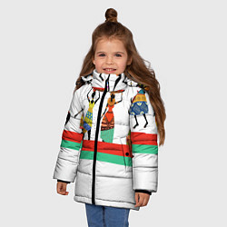 Куртка зимняя для девочки Девушки, цвет: 3D-светло-серый — фото 2