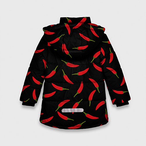 Зимняя куртка для девочки Chili peppers / 3D-Черный – фото 2
