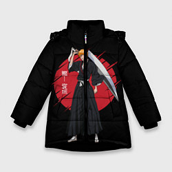 Куртка зимняя для девочки BLEACH - Ichigo Kurosaki, цвет: 3D-черный