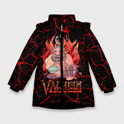 Куртка зимняя для девочки Valheim Кузнец, цвет: 3D-черный