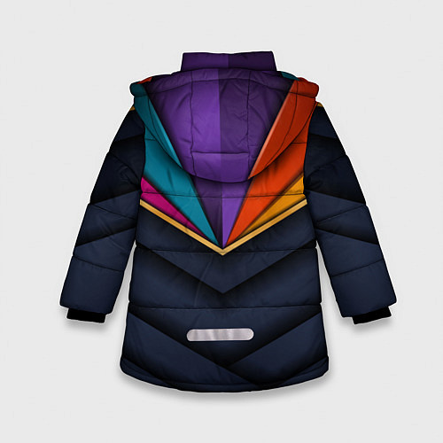 Зимняя куртка для девочки 3D luxury / 3D-Черный – фото 2