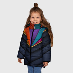 Куртка зимняя для девочки 3D luxury, цвет: 3D-черный — фото 2