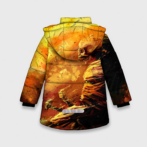 Зимняя куртка для девочки DARKSOULS SKULL&MAGIC / 3D-Черный – фото 2