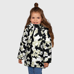 Куртка зимняя для девочки Холодный камуфляж, цвет: 3D-светло-серый — фото 2
