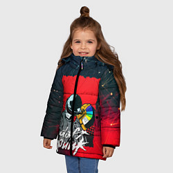 Куртка зимняя для девочки DAFT PUNK MUSIC, цвет: 3D-черный — фото 2