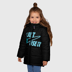 Куртка зимняя для девочки Just Use It, цвет: 3D-черный — фото 2