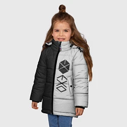 Куртка зимняя для девочки EXO, цвет: 3D-светло-серый — фото 2