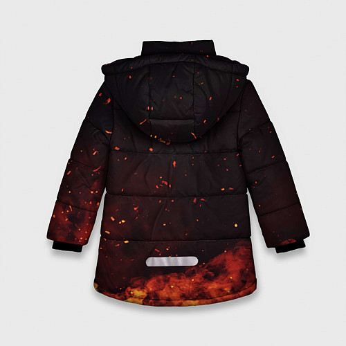 Зимняя куртка для девочки Valheim Девушка викинг / 3D-Черный – фото 2