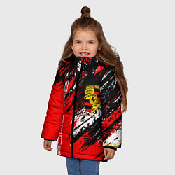 Куртка зимняя для девочки PORSCHE ПОРШЕ ГРАНЖ, цвет: 3D-черный — фото 2