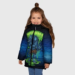 Куртка зимняя для девочки Оборотень зомби, цвет: 3D-черный — фото 2