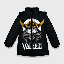 Куртка зимняя для девочки Valheim Viking, цвет: 3D-черный
