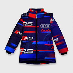 Куртка зимняя для девочки AUDI RS SPORT АУДИ РС СПОРТ, цвет: 3D-черный