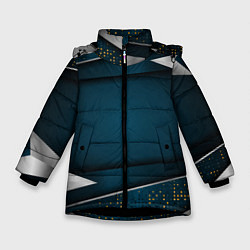 Куртка зимняя для девочки 3D luxury sport style Золото, цвет: 3D-черный