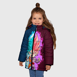 Куртка зимняя для девочки Vegeta power, цвет: 3D-черный — фото 2
