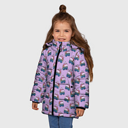 Куртка зимняя для девочки Among Us Коктейль, цвет: 3D-черный — фото 2