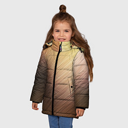 Куртка зимняя для девочки Texture Sun Glare, цвет: 3D-черный — фото 2