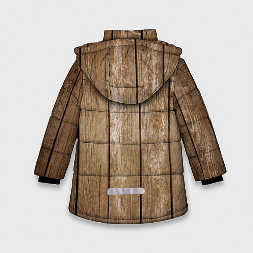 Зимняя куртка для девочки Texture Wood / 3D-Черный – фото 2