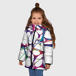 Куртка зимняя для девочки Нейроны, цвет: 3D-красный — фото 2