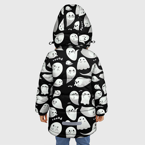 Зимняя куртка для девочки Boo Привидения / 3D-Светло-серый – фото 4